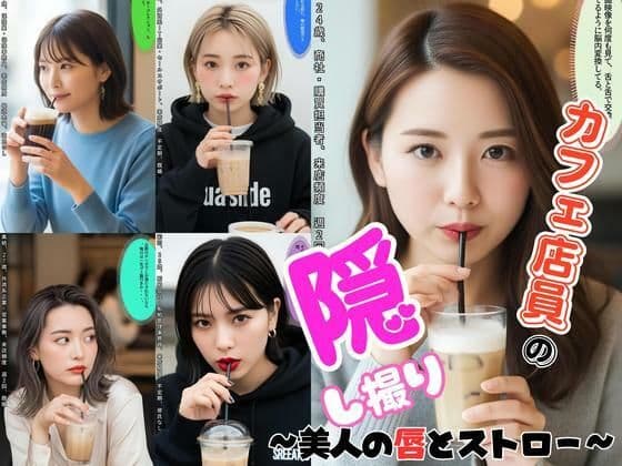 カフェ店員の隠し撮り写真 〜美人の唇とストロー〜