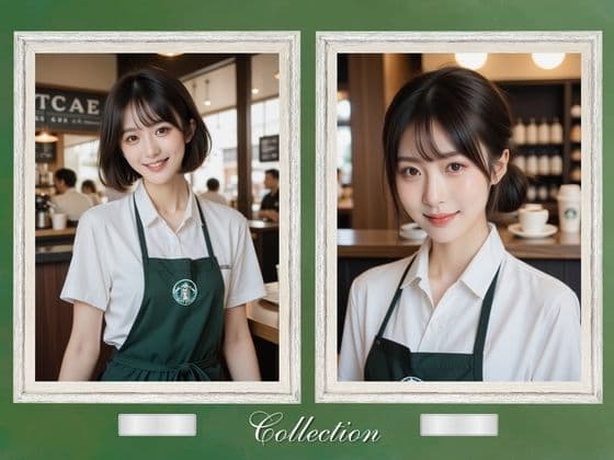 笑顔がかわいいカフェ店員 サンプル1