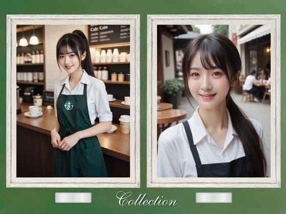 笑顔がかわいいカフェ店員 サンプル5