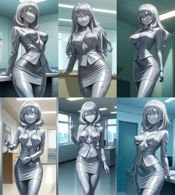 オフィスの石像さん サンプル1