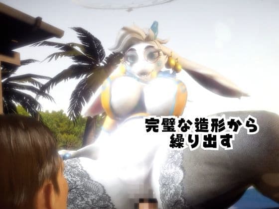 【なんと動画2本】ケモナー大歓喜！アンジェラ・フラックスと楽しむビーチでエッチ編【Angela Flux:ATLYSS】 サンプル3