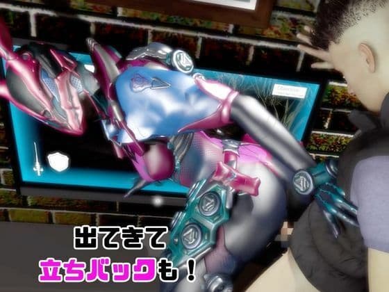 【なんと4動画！】正義のヒロイン、バニーパワードスーツが画面から出てきたりイチャ サンプル3