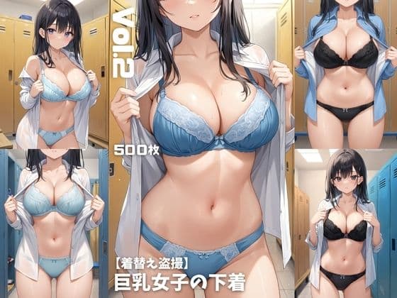 【着替え盗撮】巨乳女子の下着 Vol.2【500枚】