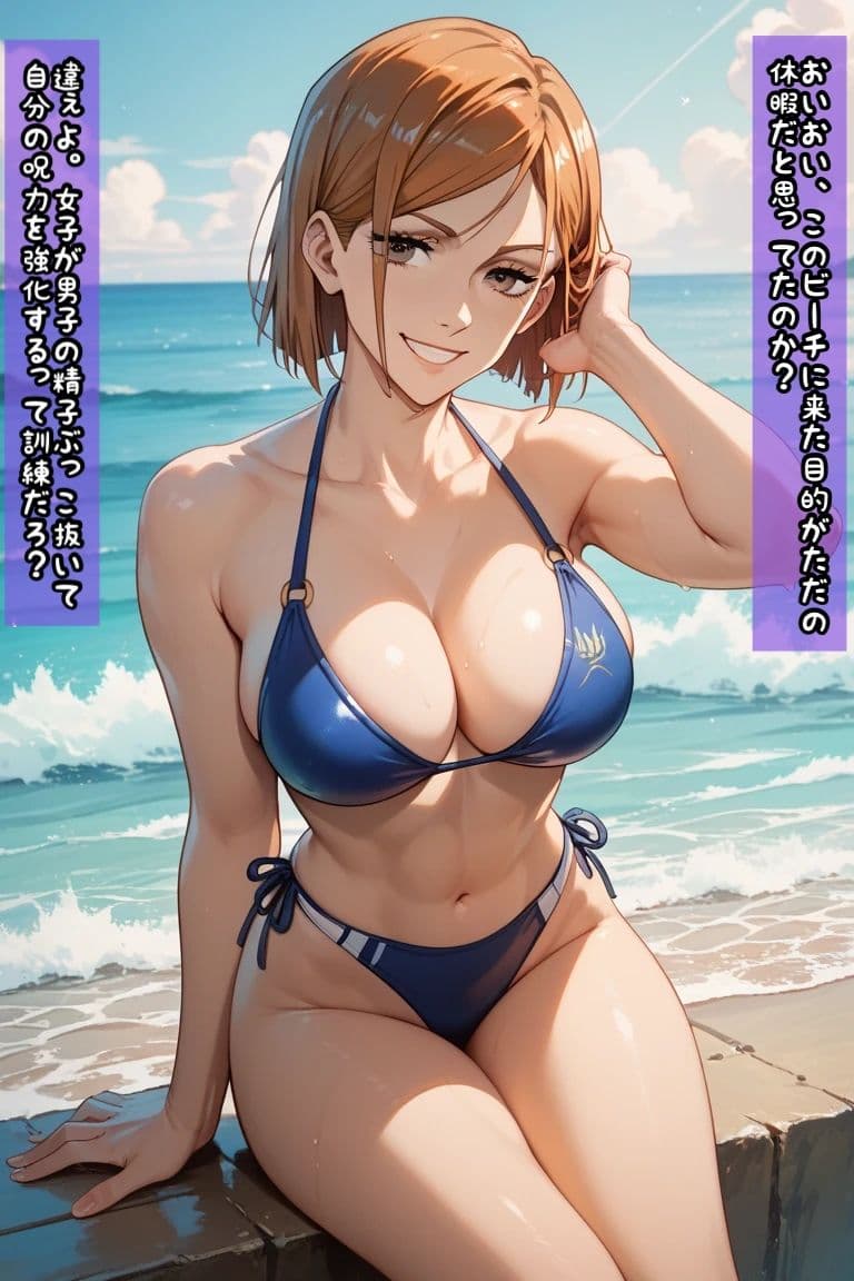 野〇薇と海辺で騎乗位エッチ サンプル3