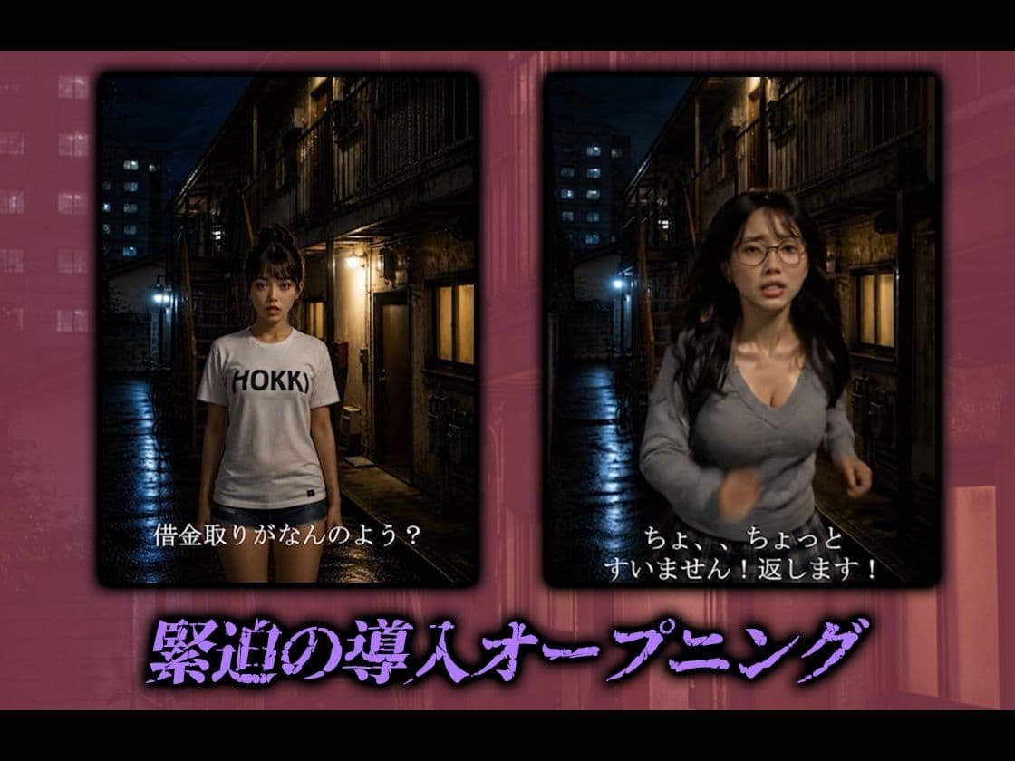 【ストーリーあり】闇金おやじの姉妹丼【動画】 サンプル2
