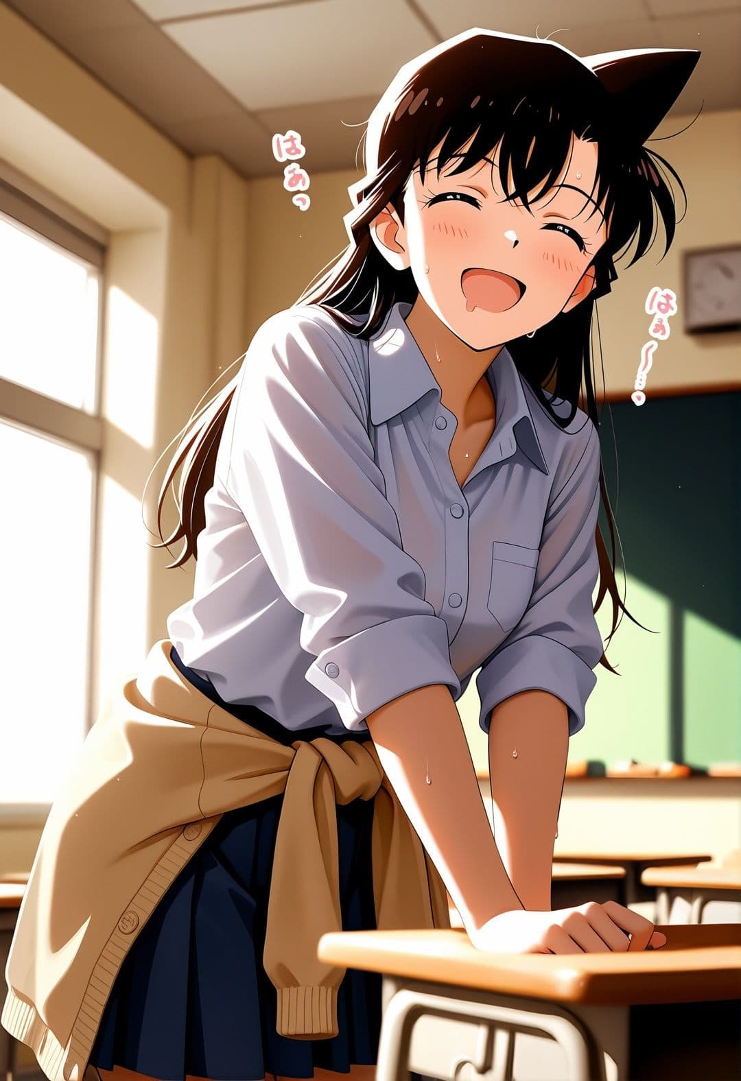 毛利〇の学校凌●〜帝〇〇校で制服・競泳水着・ブルマで連続絶頂！名探偵コ〇ンパロディ〜 サンプル4