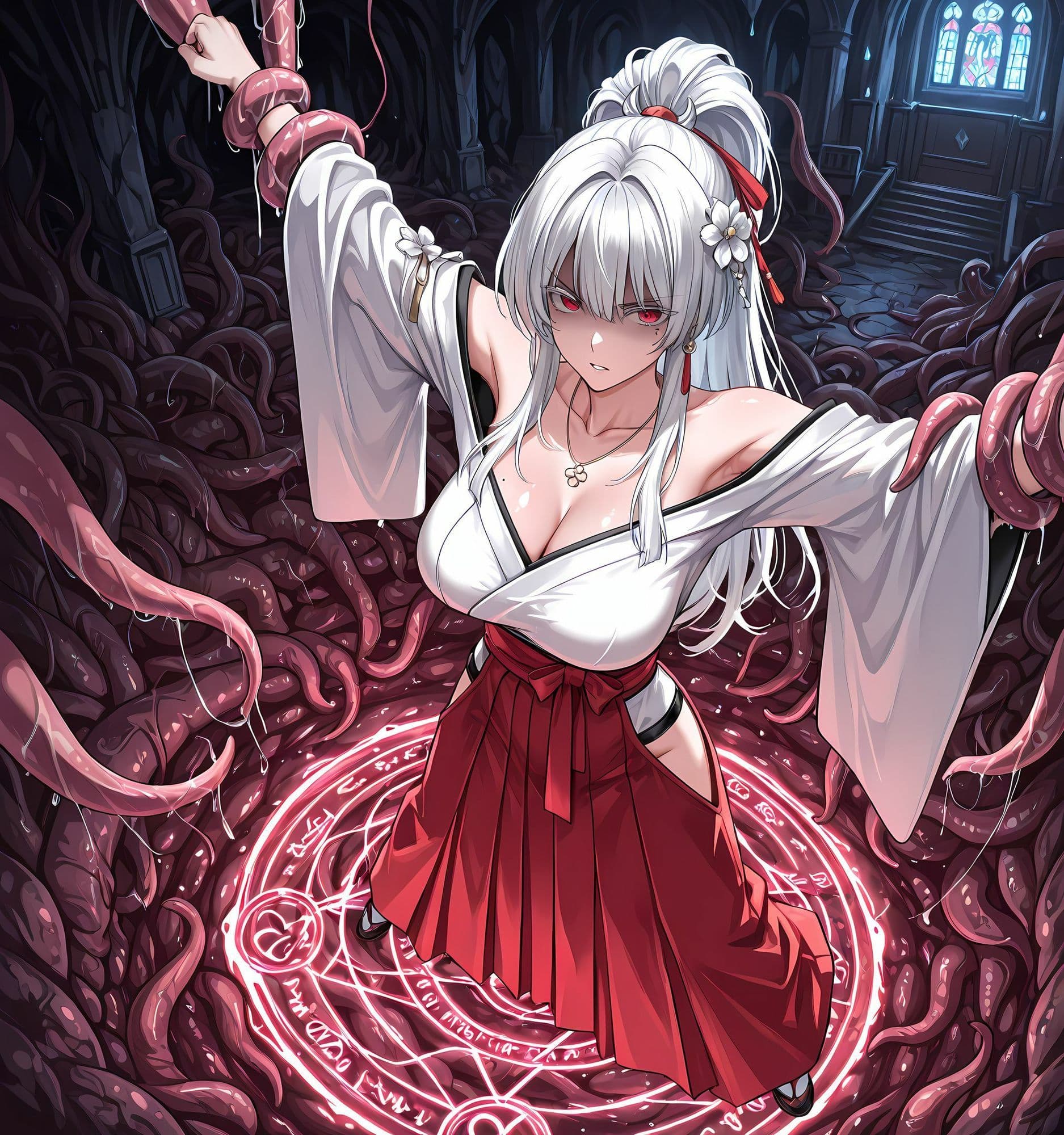ヒユキ触手拘束洗脳・悪堕ち淫魔化搾精 サンプル3
