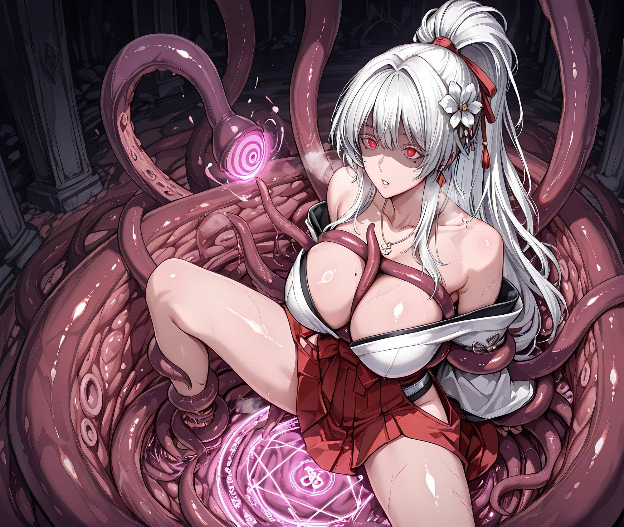 ヒユキ触手拘束洗脳・悪堕ち淫魔化搾精 サンプル4