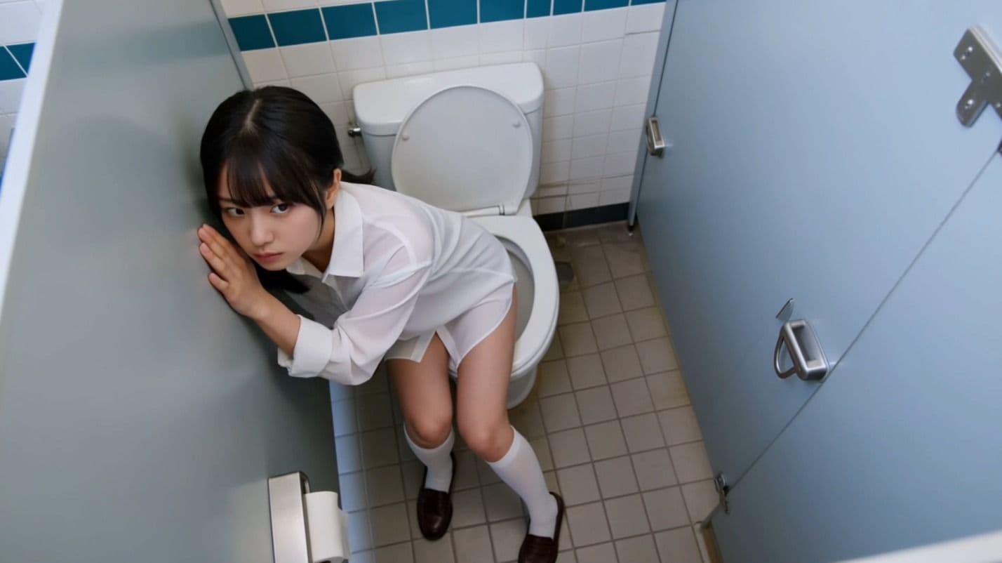 露出女子〇生の冒険4「修学旅行編」男子便器 サンプル3