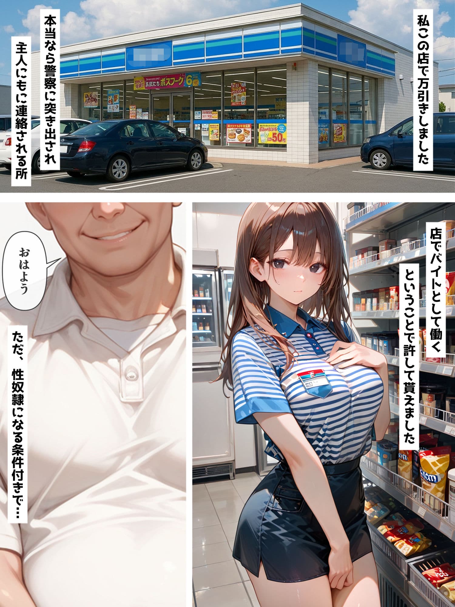 爆乳ミセス コンビニ編 vol.21【セリフ入有】 サンプル1