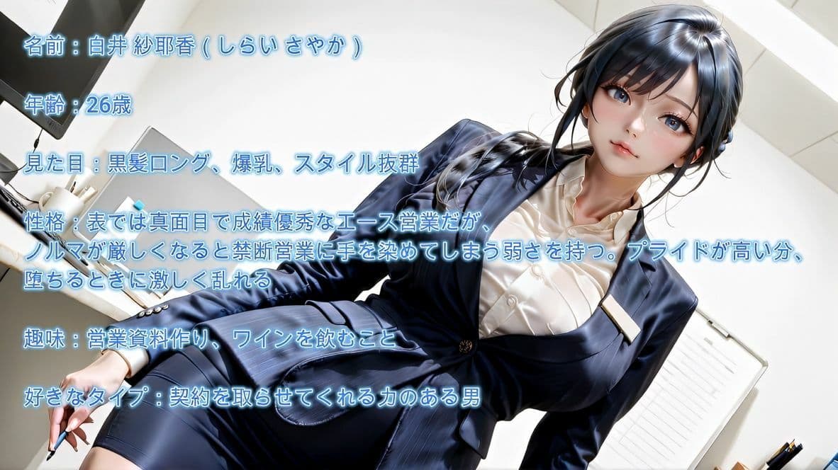 【4K】爆乳の保険営業OL。ノルマの為に禁断の枕営業で闇堕ち サンプル1