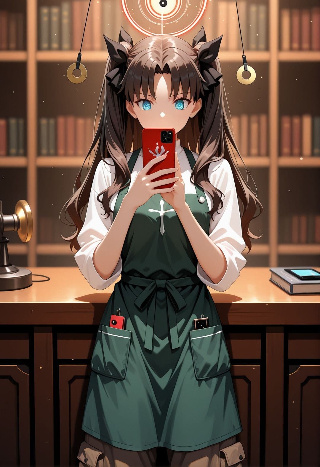 F〇teパロディ遠〇凛 裸エプロン図書館孕ませ連続行為 制服妊娠シチュ満載エロ画像166枚 サンプル3