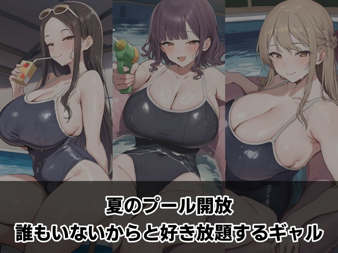 巨乳ギャルのスク水ずらして中出し制裁！ サンプル1