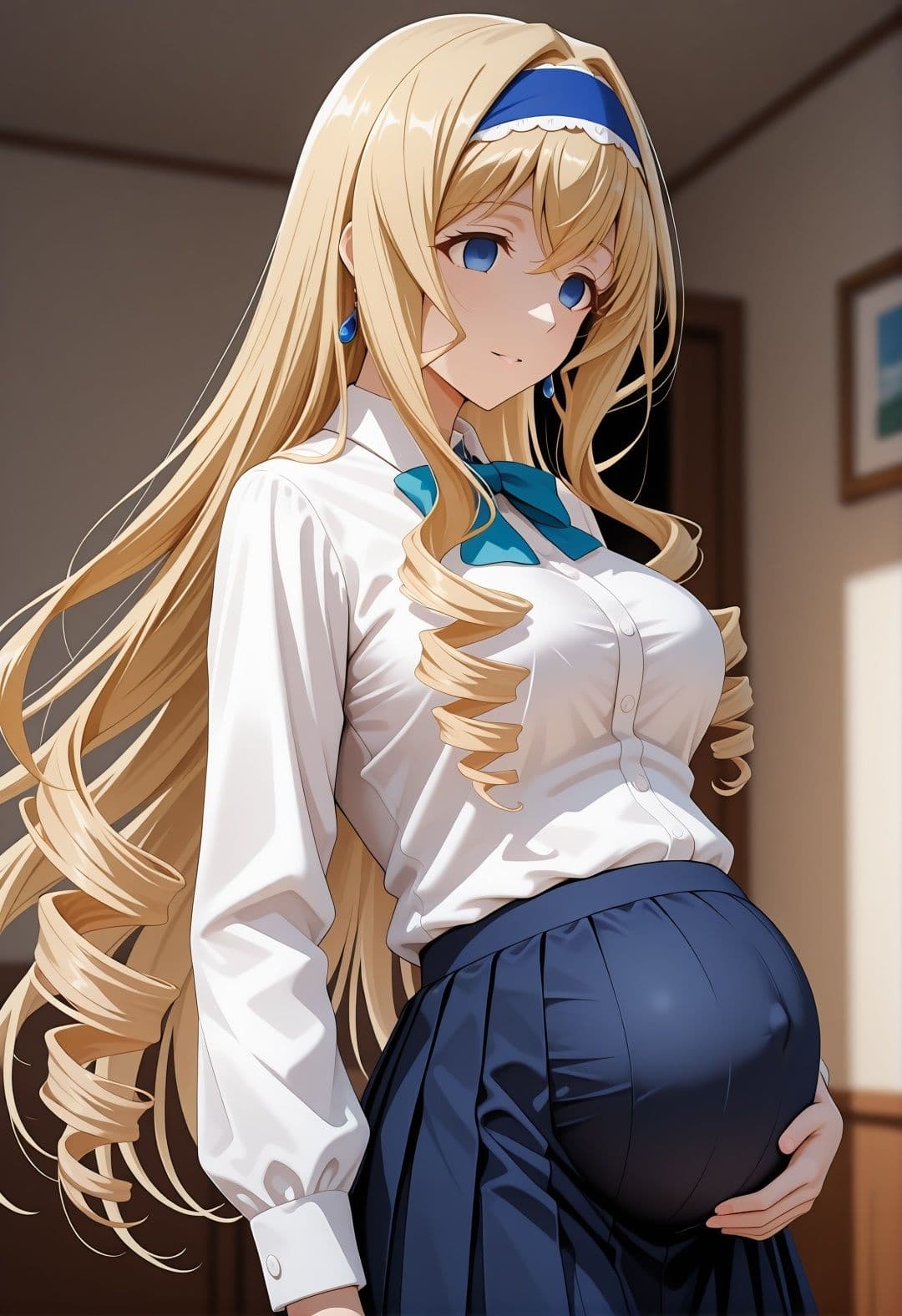 セ〇リア・オ〇コット パロディ 図書館凌● 金髪美女NTR 妊娠中出しぶっかけエロCG集 サンプル9