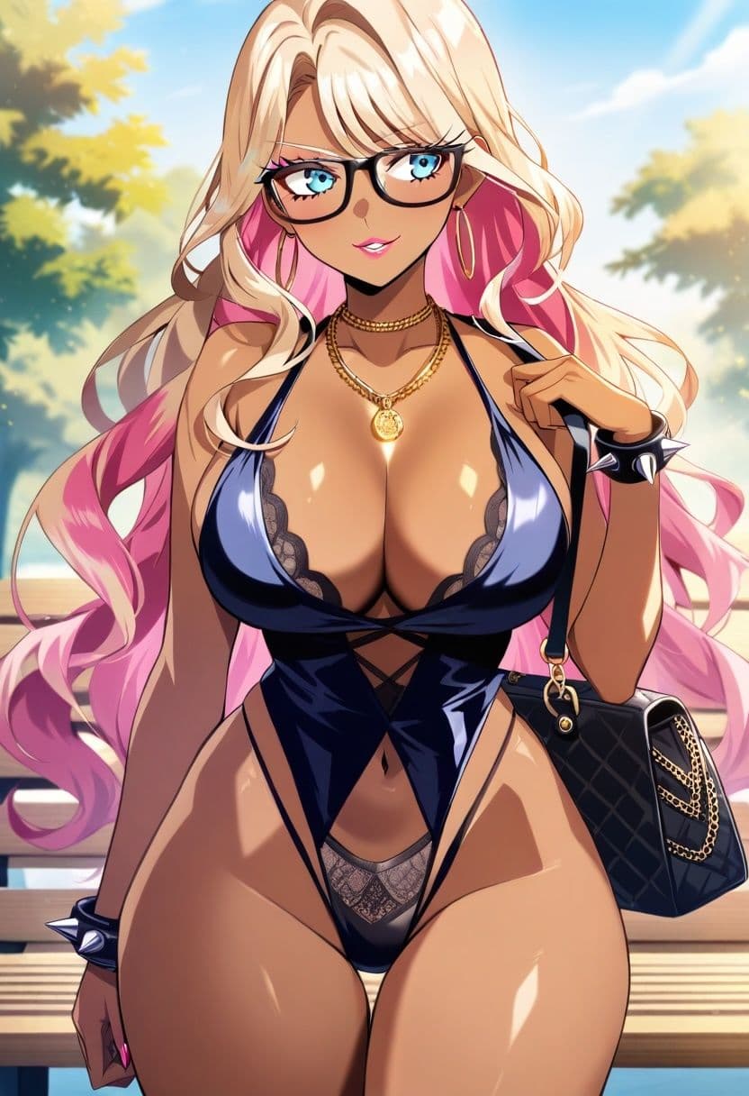 爆乳×デカ尻×むちむち太もも 日焼けギャルメガネっ娘 神代レイナ 500枚 サンプル1