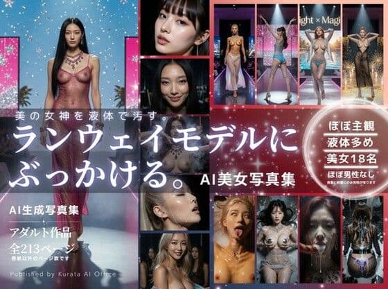 ランウェイモデルにぶっかける。