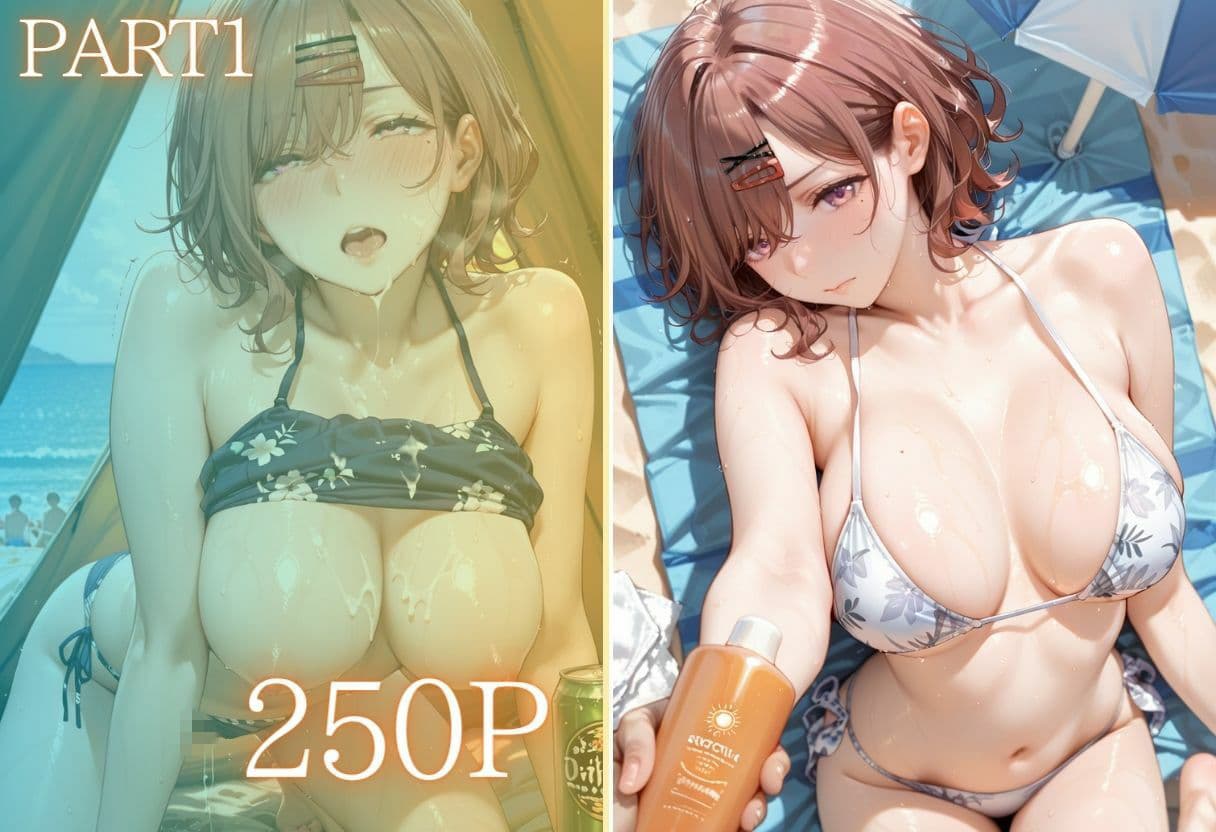 夏の海でナンパされ…彼氏の留守中にテントと砂浜で寝取りSEX Vol.1 サンプル2