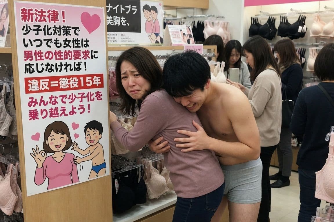 少子化対策法案可決 〜女性は男性のあらゆる性的欲求に応えなければならない〜 サンプル1