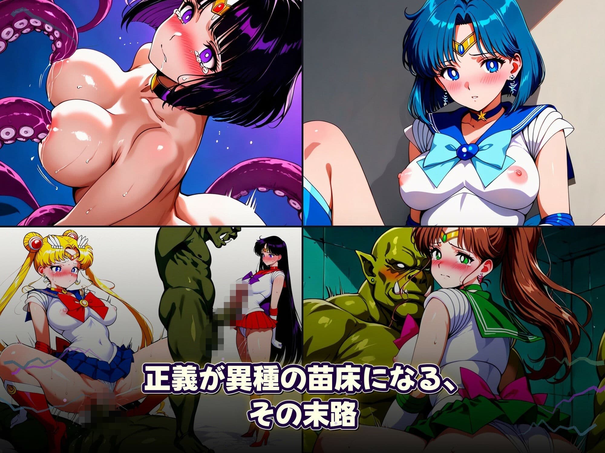 淫獣の巣窟 〜セーラーヒロインたちの聖戦〜  人間以下のオスに孕まされる9人の戦士 サンプル4