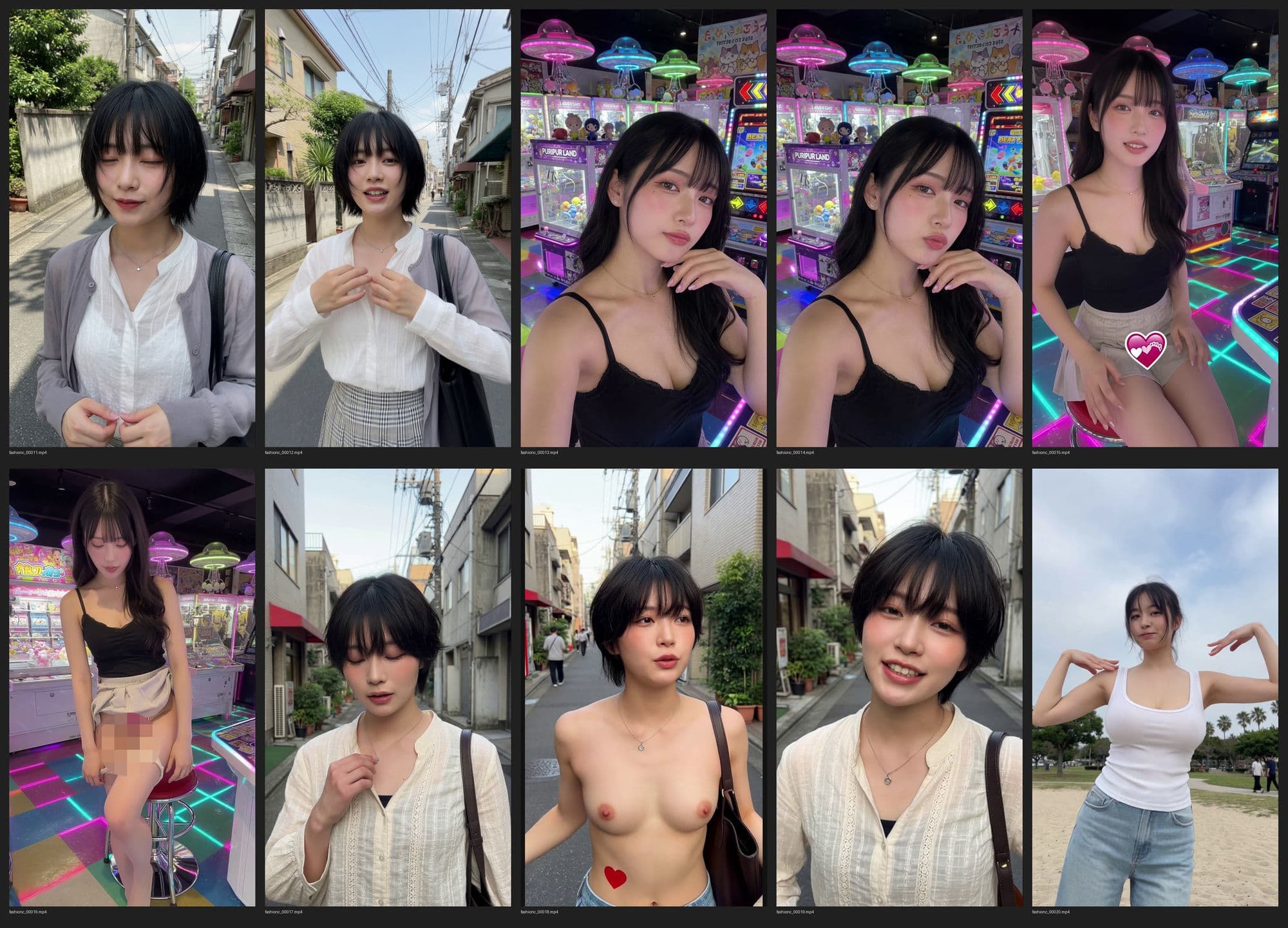 最新AI！  今日のコーデ？裸が一番！上も下も脱いでみた＋他  約9分 サンプル2
