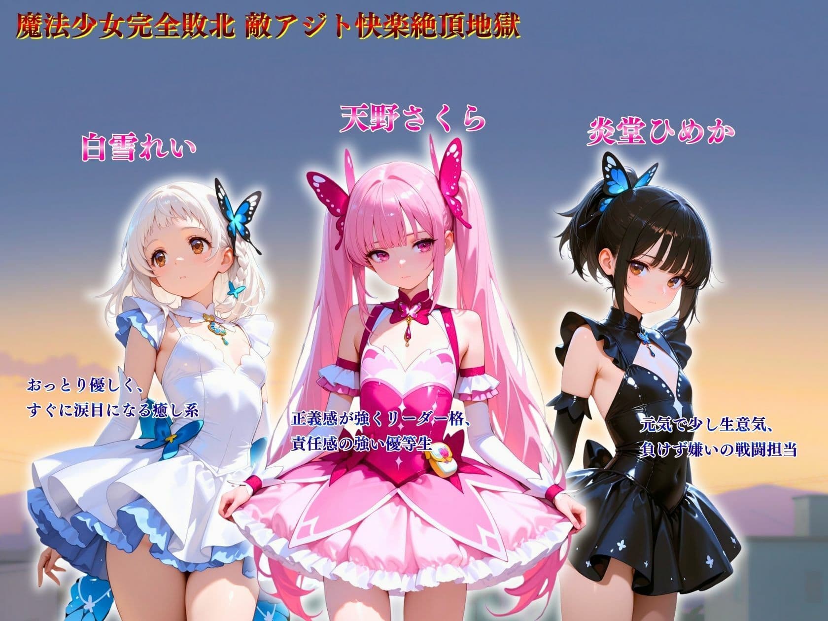 魔法少女完全敗北「ダメ…皆には手を出さないで…」敵アジト快楽絶頂地獄 サンプル2