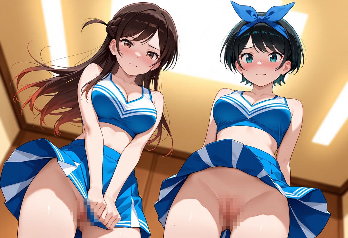 水原〇鶴と更科〇夏とえっち サンプル3