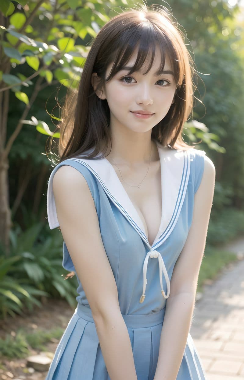 AI美少女写真集 Clothed YUKI-（5）〜透明感あふれる清楚さが輝く公園デート〜 サンプル8