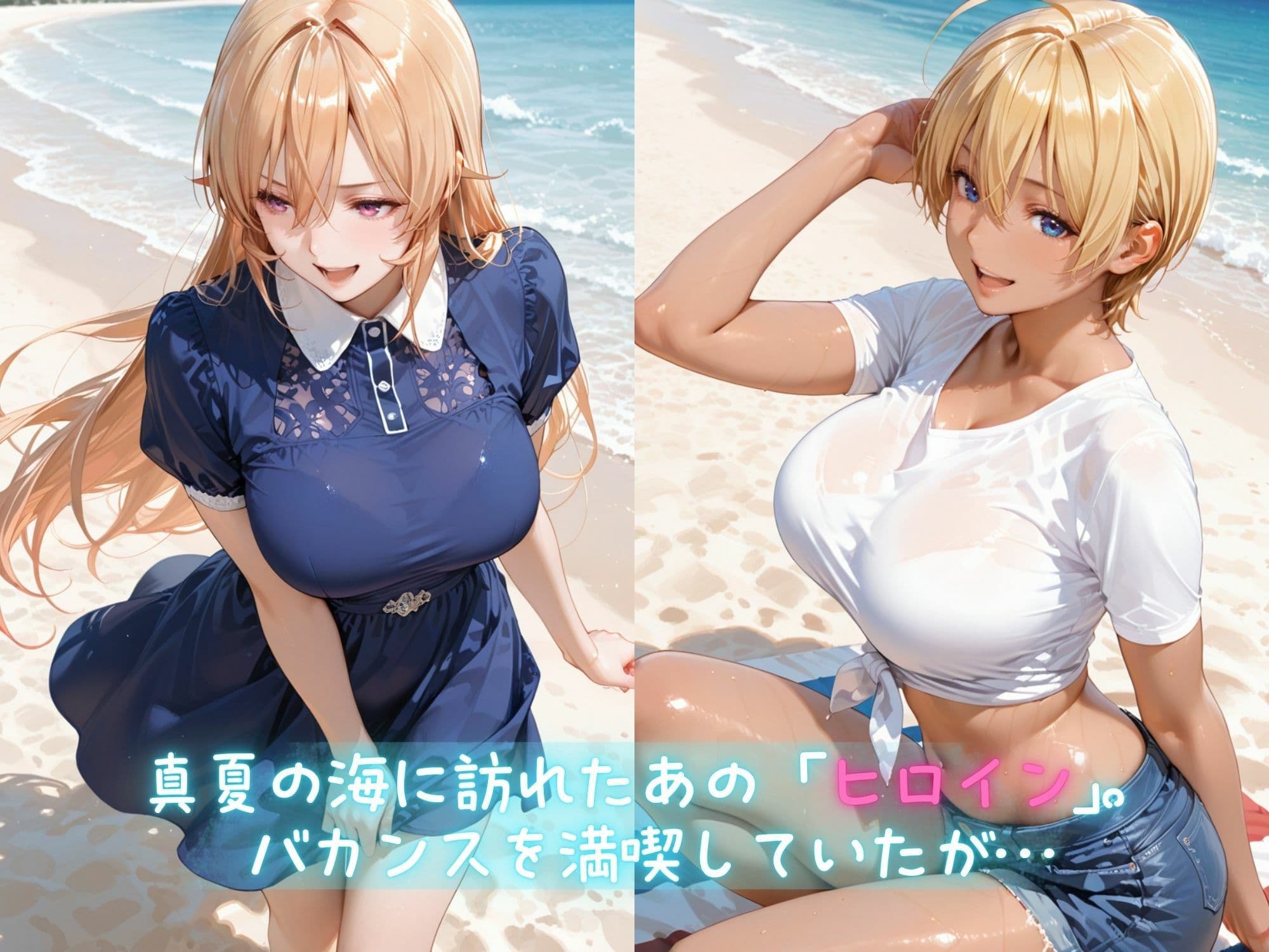 メス堕ちヒロイン  〜 え●な＆い●み 夏の海編 〜 サンプル1
