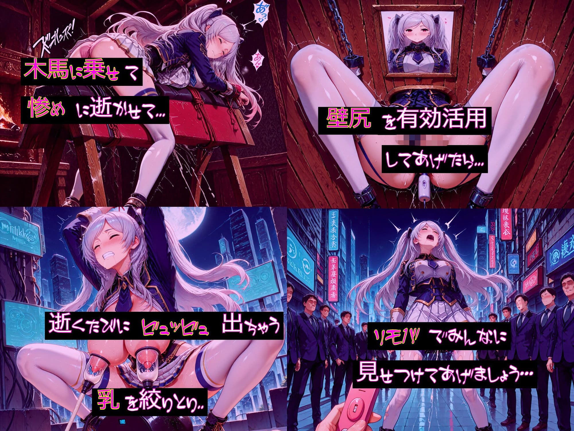 【衣装多種】傲慢王女アレクシアの恥辱王女としての自尊心が蹂躙され、歓喜の嬌声を上げるただの牝に_玩具オナニー編 サンプル8