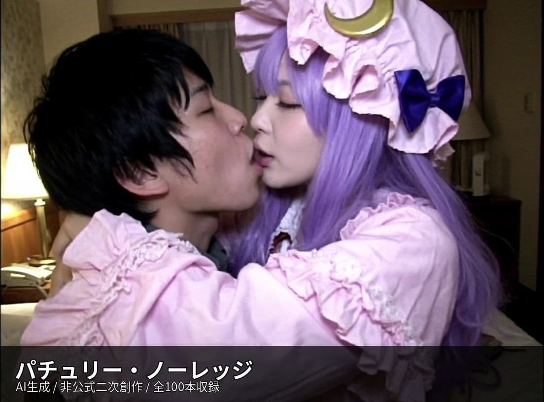 【AI生成】東方Project二次創作 濃厚キス動画集 10キャラ 100本収録 サンプル8