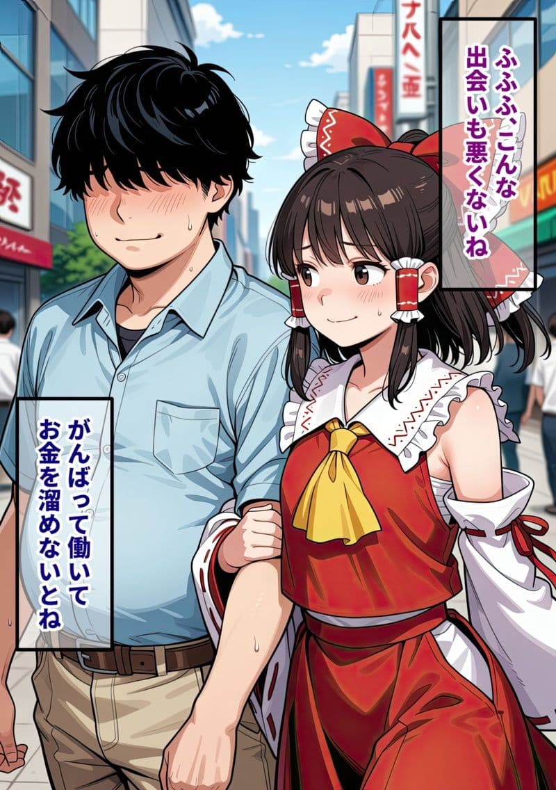 東方パパ活ギャル〜博麗霊夢編〜おじに貢がれて朝まで中出しされ続ける話 サンプル10