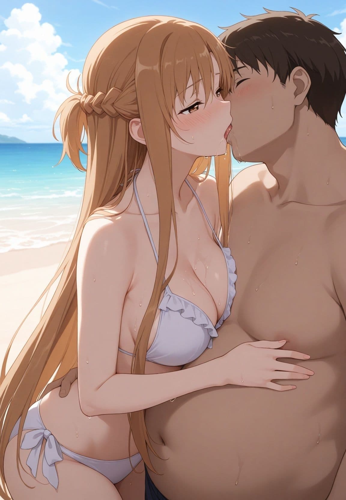 やだぁぁ…！！ 見られてるのにイッちゃう…！！ 俺の彼女は露出狂 ソ〇ドアート・オンライン サンプル6