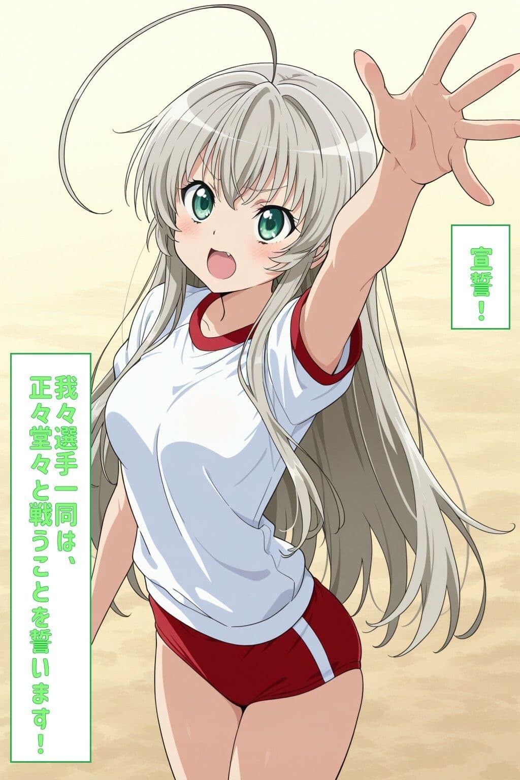 宣誓！我々選手一同は、正々堂々と戦うことを誓います！（にゃるこ） サンプル1