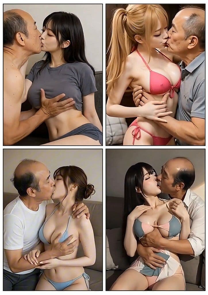 美女とおじさんのディープキス キス好き大集合♪3 サンプル5