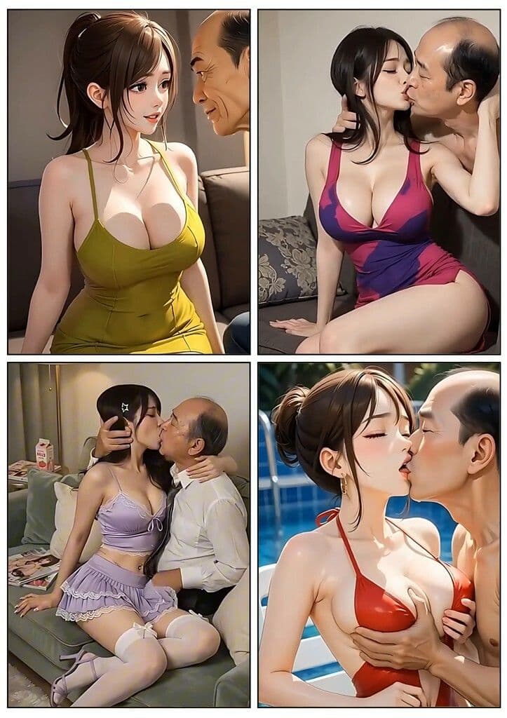 美女とおじさんのディープキス キス好き大集合♪3 サンプル9