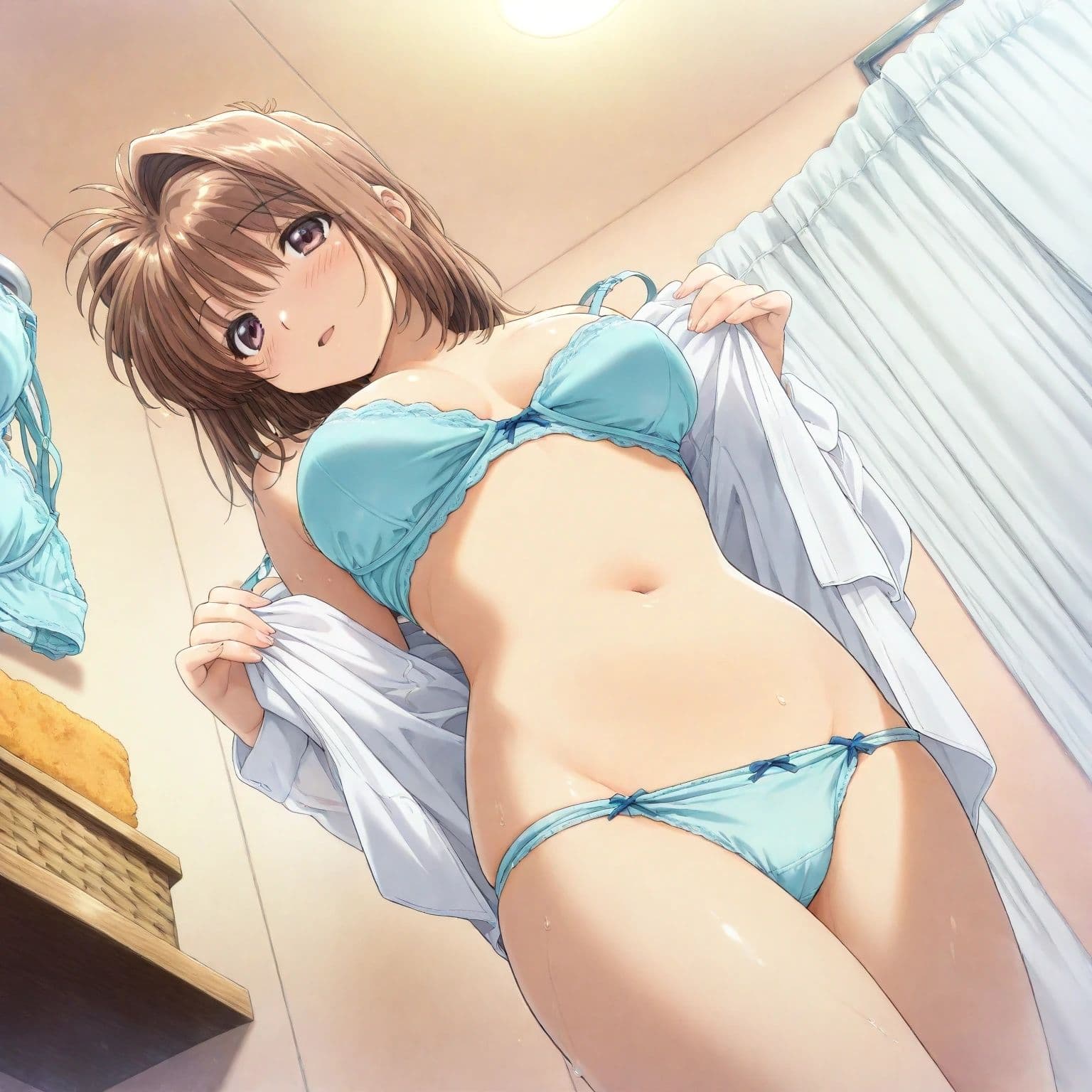 AIイラストCG集134 ミニスカ宅配ガール  理恵ちゃん サンプル6