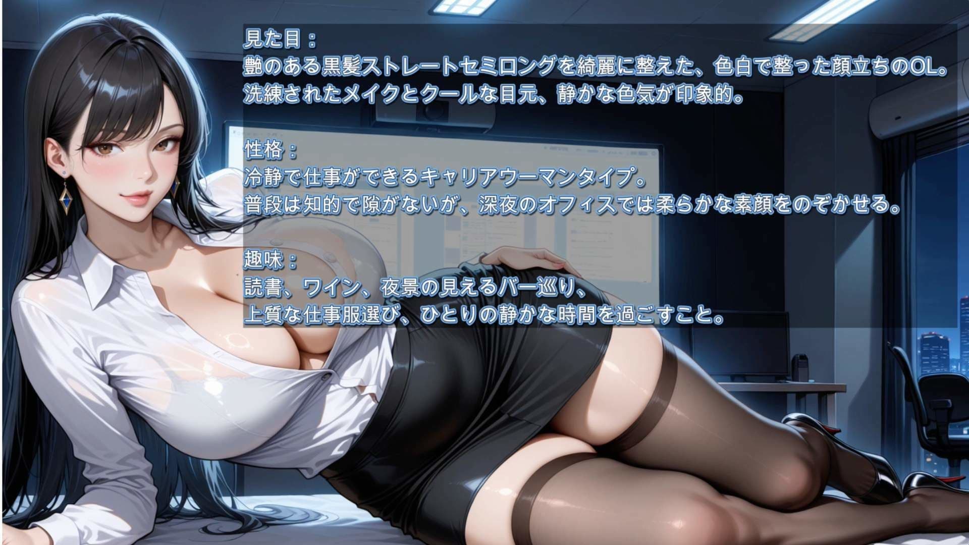 終電後の禁断オフィス 〜爆乳OLたちの残業密会〜 サンプル1