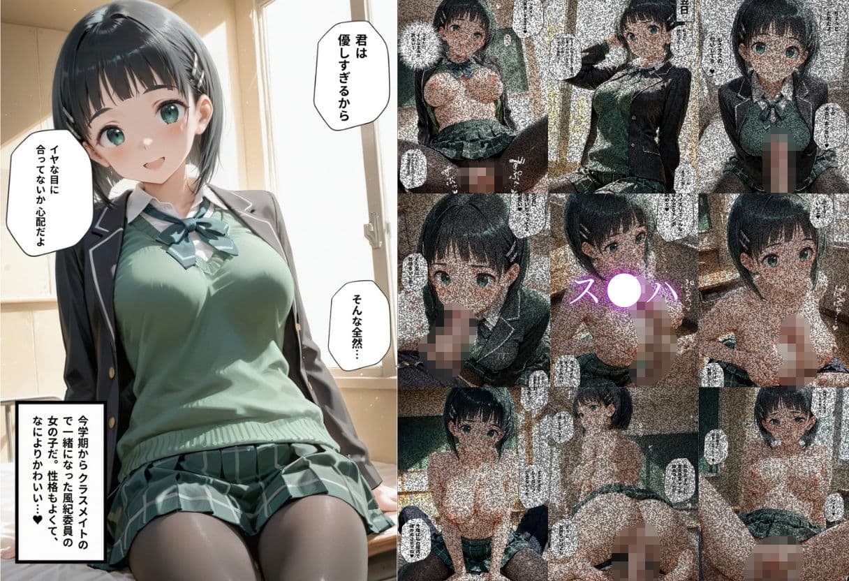 学校の清楚でかわいい推し風紀委員は噂通りにヤリマンでした サンプル4