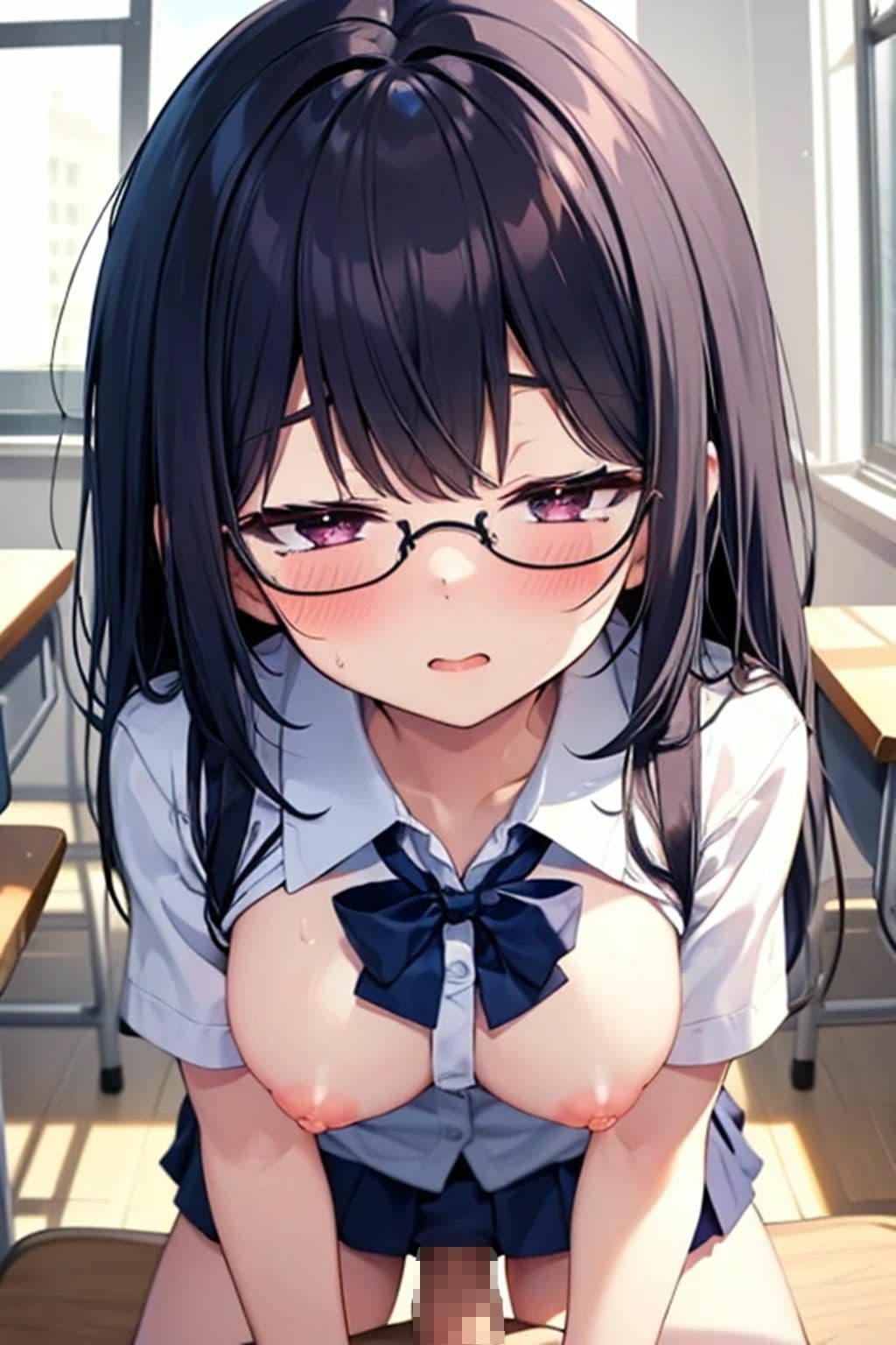 眼鏡少女と学校で サンプル2