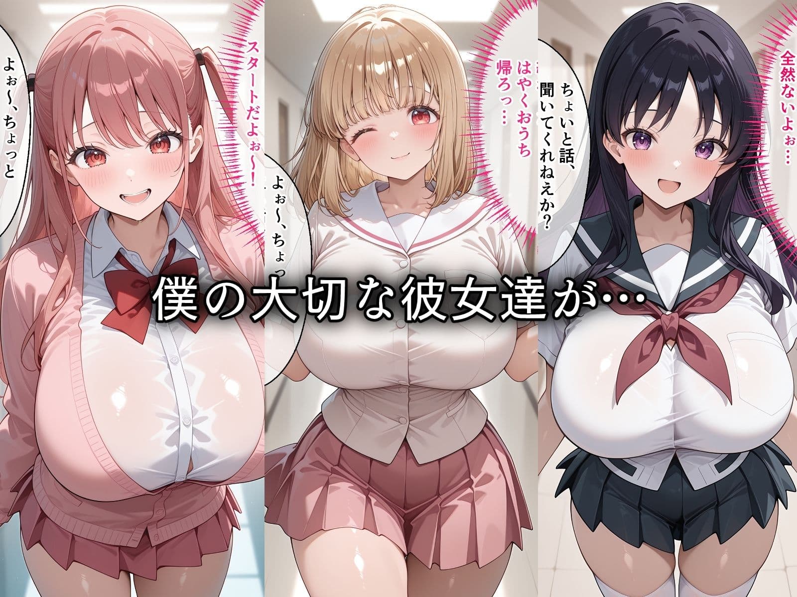 寝取られた巨乳麻雀部員たち〜催〇アプリで種付け完了 サンプル1