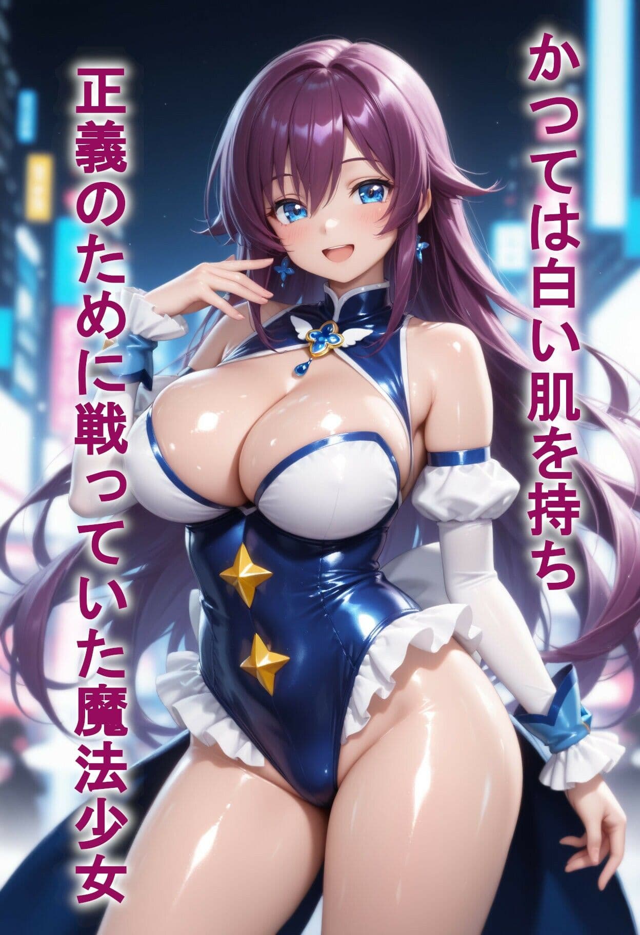 【悪堕ち×淫紋】紫髪の褐色爆乳魔法少女。はち切れそうな肉厚ボディを晒し、ラブホで徹底的に貪り尽くされる淫らな末路！ サンプル2