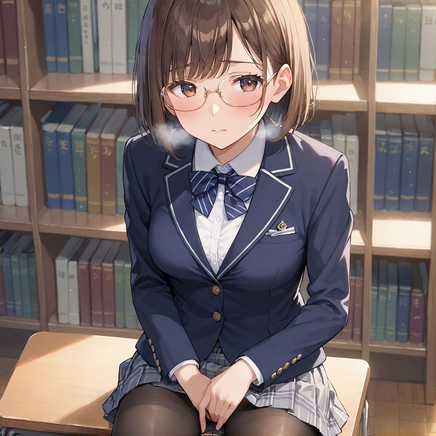 学園性活！図書委員と官能的な秘め事7【メガネ美少女の厳選CG500枚収録】 サンプル5