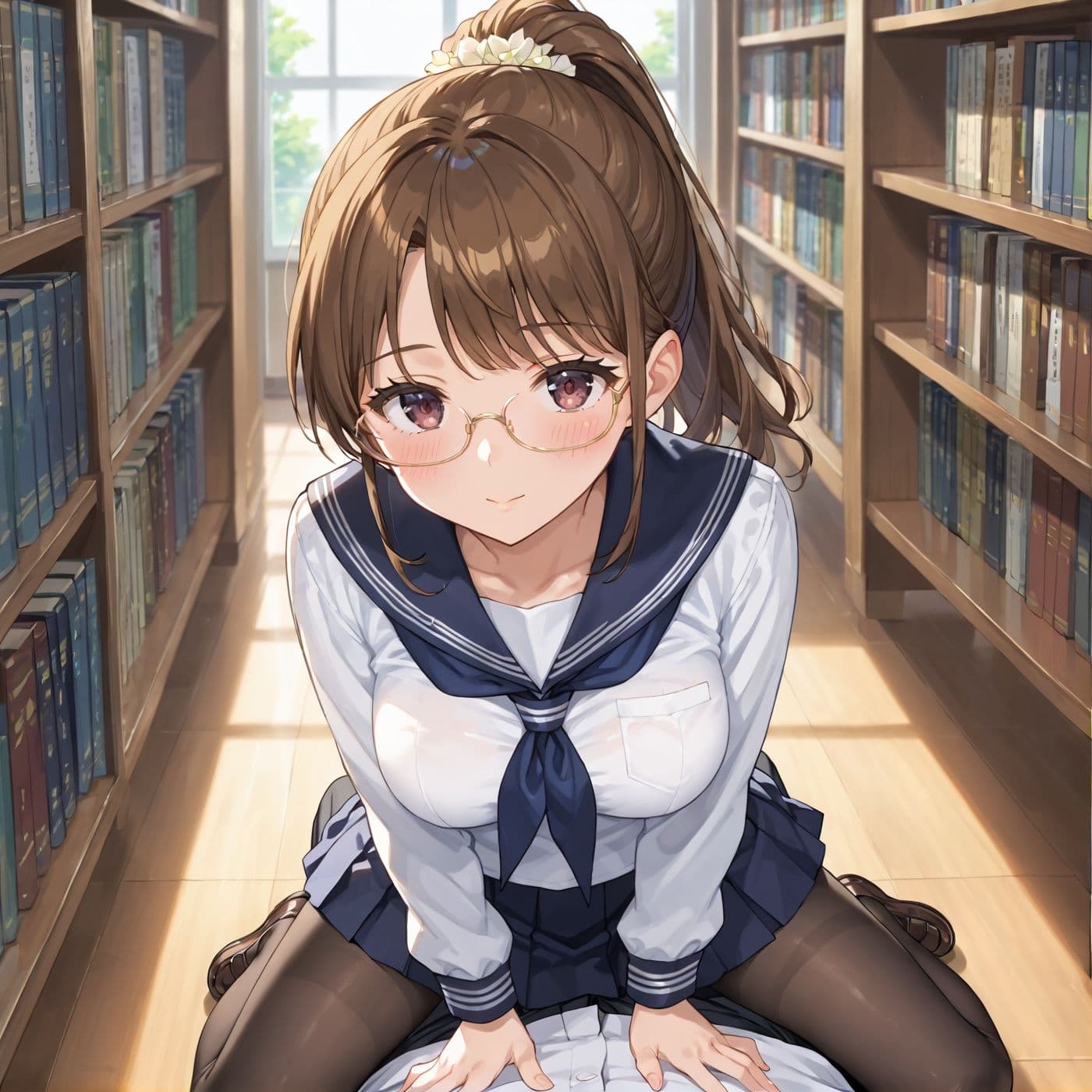 学園性活！図書委員と官能的な秘め事7【メガネ美少女の厳選CG500枚収録】 サンプル9