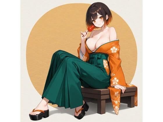 和服姿のエッチな女の子