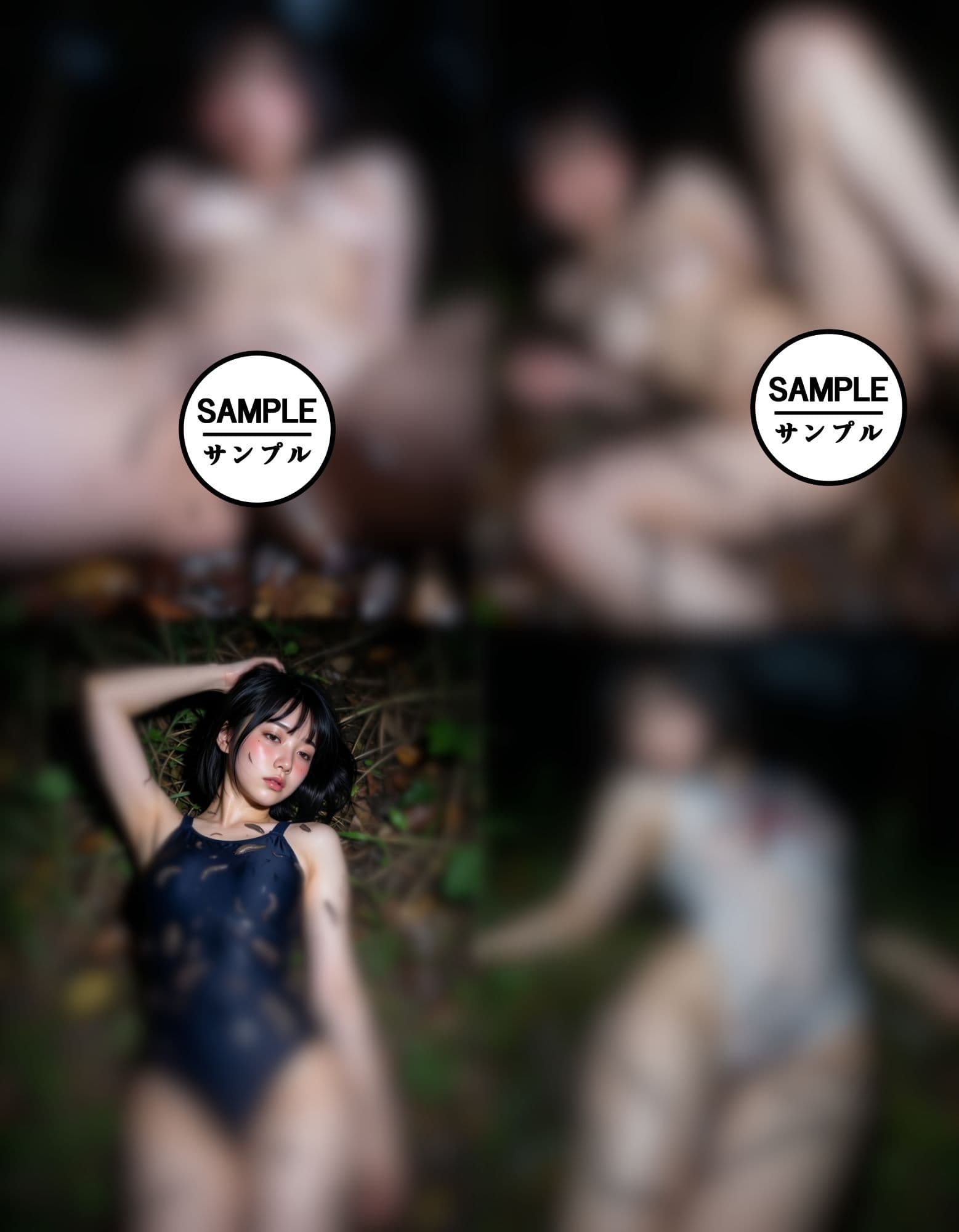 新人AIグラドル白瀬紗夜、誰も来ない夜の公園でこっそりひみつ撮影 Part2 サンプル1