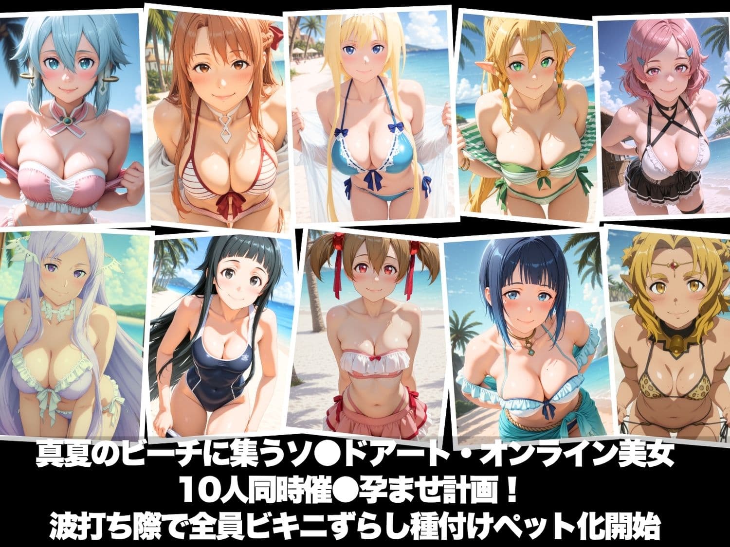 真夏の海辺で堕ちて 〜おじさんの虜になって妊娠するまで〜 ソ●ドアート・オンライン編 サンプル1