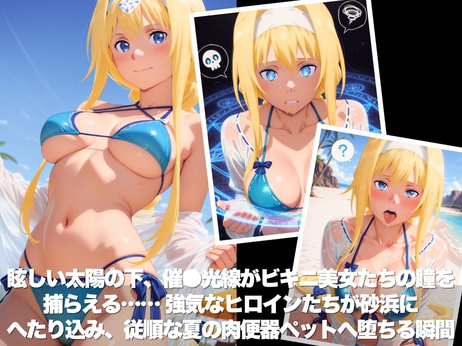 真夏の海辺で堕ちて 〜おじさんの虜になって妊娠するまで〜 ソ●ドアート・オンライン編 サンプル2