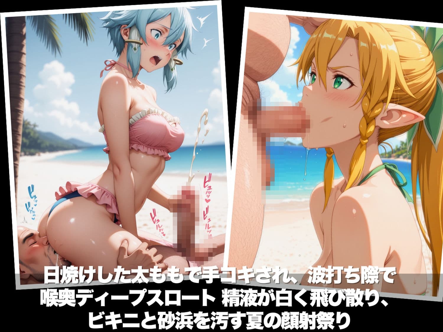 真夏の海辺で堕ちて 〜おじさんの虜になって妊娠するまで〜 ソ●ドアート・オンライン編 サンプル4