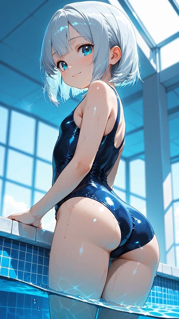 銀髪ショートカットの妹がパンツを見せて誘惑してくるCG集 サンプル5