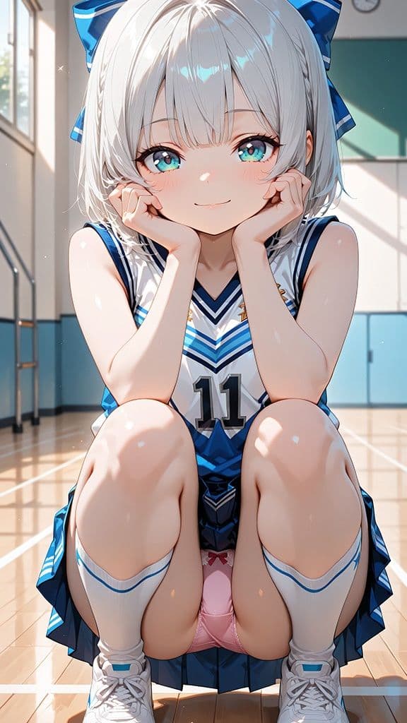銀髪ショートカットの妹がパンツを見せて誘惑してくるCG集 サンプル6